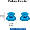 imageGam3Gear Thumbsticks Analog Bullet Button Aluminum Custom Metal Replacement Joystick Thumb Sticks Buttons Hats Spare Parts Accessories for Playstation 4 PS4 DualShock 4 Modded Controllers Light Blue