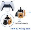 imageMcbazel 15 in 1 Joystick Repair Kits for PS5 Controllers 3D Analog Joystick Thumbstick Replacement with 2 Thumb Caps  8 Thumb Grips  Screwdriver  Triangle Paddle  Prying Tools15 in 1