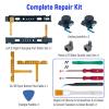 imageMcbazel 18 in 1 Replacement Repair Kit for NSwitch JoyCon with Screwdrivers Opening Tool 3D Left Right Analog Joysticks Buckle Lock Charging Port Slider Button Sync Flex Cable Set NOT for Switch 2