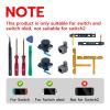 imageMcbazel 18 in 1 Replacement Repair Kit for NSwitch JoyCon with Screwdrivers Opening Tool 3D Left Right Analog Joysticks Buckle Lock Charging Port Slider Button Sync Flex Cable Set NOT for Switch 2