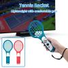 imageMcbazel 18 in 1 Switch Sports Accessories Bundle Tennis Rackets Golf Clubs Fishing Rod Table Tennis Bats Sword Play Grips Drum Stick Racing Wheels Controller Grips Wrist Straps and Leg Straps