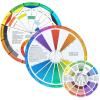 imageMcbazel 3 Pieces Color Mixing Guides Wheel Paint Mixing Learning Guide Art Class Teaching Tool for Makeup Blending Board Chart Mix Colours 3 Sizes