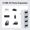 imageMcbazel 4 Ports USB Hub 20 for Xbox Series XS Portable High Speed USB Hub Splitter Expansion Adapter Accessories Compatible with Xbox Series XS Console  Blackwhite