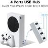 imageMcbazel 4 Ports USB Hub 20 for Xbox Series XS Portable High Speed USB Hub Splitter Expansion Adapter Accessories Compatible with Xbox Series XS Console  Blackwhite