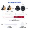 imageMcbazel 7 in 1 Joystick Repair Kit for PS5 Controller 3D Analog Joystick Thumb Sticks Replacement Thumb Caps Grips with Screwdriver and Prying Tools Compatible with PlayStation 5 Controllers