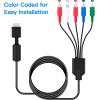 imageMcbazel Component HD AV Cable for PS2PS3PS3 Slim  6FT High Definition Video and Audio Cord HDTV and EDTV 480p Output Supported Compatible with PS2PS3PS3 Slim