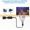 imageMcbazel Component HD AV Cable for PS2PS3PS3 Slim  6FT High Definition Video and Audio Cord HDTV and EDTV 480p Output Supported Compatible with PS2PS3PS3 Slim