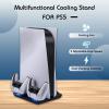 imageMcbazel Cooling Fan and Dual Controller Charger Station for PS5 Console Cooler Station and Charging Dock with Extra USB Ports for PlayStation 5 UHD and Digital Edition  BlackNOT for PS5 SlimProBlack