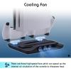 imageMcbazel Cooling Fan and Dual Controller Charger Station for PS5 Console Cooler Station and Charging Dock with Extra USB Ports for PlayStation 5 UHD and Digital Edition  BlackNOT for PS5 SlimProBlack