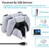 imageMcbazel Dual Charger for PS5 Controller Charger Fast Charging Station Dock USB Type C Charging Adapter with LED Indicator for PlayStation 5 DualSense Controller