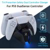 imageMcbazel Dual USB Charging Station for PS5 Controller with LED LightsQuick ChargeTriProtection  BlackBlack