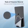 imageMcbazel Dust Cover for PS5 Precision Cut Protective Case Anti Scratch Waterproof Cover Sleeve for Playstation 5 Console Digital Edition and Ultra HD Edition  Black NOT for PS5 SlimProGrey