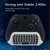 imageMcbazel Mini Game Keyboard 24G Receiver Wireless Chatpad Message with 35MM Audio Jack for Xbox OneXbox One XXbox One SXbox Series XXbox Series S  White