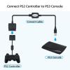 imageMcbazel PS2 to USB Adapter for PlayStation 2 Controllers Converter Cable for PC ampamp PS3 Plug ampamp Play DualShock 23 SupportNOT Compatible with Dancing Mat Guitar Hero