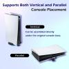 imageMcbazel RGB LED Console Stand for PS5 Adjustable Console Base Vertical Stand with 4 Light Modes for PlayStation 5 Console NOT for PS5 Slim