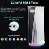 imageMcbazel RGB Vertical Stand for PS5 Console LED Base Gaming Stand with USB Hub Compatible with PS5 Console  Black NOT for ps5 SlimProWhite