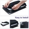 imageMcbazel Silicone Skin Cover for PS5 Disk Edition Console Dustproof AntiScratch AntiFall Protector Case Cover for PlayStation 5 UHD Edition OnlyNOT for Digital Edition or PS5 Slim  Black
