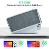 imageMcbazel SwitchSwitch OLED Dust Cover Anti Scratch Protective Case Waterproof Cover Sleeve for SwitchSwitch OLED Charging DockNOT for Switch 2  BlackGray
