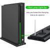 imageMcbazel Vertical Cooling Stand for Xbox One X Cooling Fan Stand with 3 USB Ports and Light Bar Compatible with Xbox One X Console Only  Black