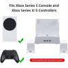 imageMcbazel Wall Mount for Xbox Series S Wall Mount Kit Accessories with Dual Cooling Fans ampamp RGB Light 3Speed Adjustable Stand Extra USB Ports 2 Controller Holder for Xbox Series S Console  White