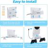 imageMcbazel Wall Mount for Xbox Series S Wall Mount Kit Accessories with Dual Cooling Fans ampamp RGB Light 3Speed Adjustable Stand Extra USB Ports 2 Controller Holder for Xbox Series S Console  White