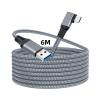 imageMcbazel Cable 6M USB 30 to USB C Braided Cord 5Gbps High Speed Data Transfer ampamp30 Fast Charging 90 Degree for PS5Quest 2Quest 3Quest 3sSwitchPhoneTypeC Port Devices