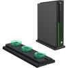 imageMcbazel Vertical Cooling Stand for Xbox One X Cooling Fan Stand with 3 USB Ports and Light Bar Compatible with Xbox One X Console Only  Black