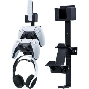 imageMcbazel Controller and Headset Wall Mount Stand Holder with Screws Set and Screwdriver for PS5 PS4 Xbox Series XampampSXbon OneNS Switch ProSwitch2 and More