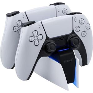 imageMcbazel Dual Charger for PS5 Controller Charger Fast Charging Station Dock USB Type C Charging Adapter with LED Indicator for PlayStation 5 DualSense Controller
