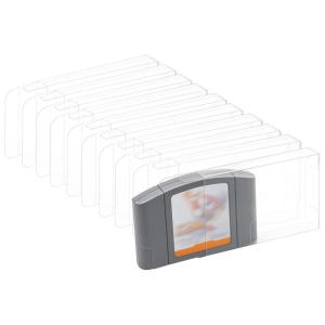 imageMcbazel LOT 10 Clear Case Sleeve Protector for Nintendo N64 Games Cartridge Set of 10