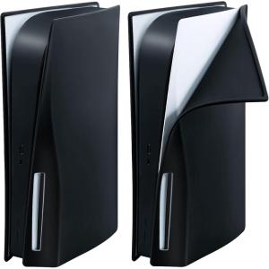 imageMcbazel Silicone Skin Cover for PS5 Disk Edition Console Dustproof AntiScratch AntiFall Protector Case Cover for PlayStation 5 UHD Edition OnlyNOT for Digital Edition or PS5 Slim  Black