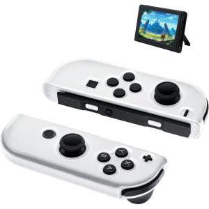 imageMcbazel Transparent TPU Case for Switch JoyCon Controllers Protective Cover AntiSlip Grip Clear Skin Compatible with NS SwitchOLEDNOT for NS 2
