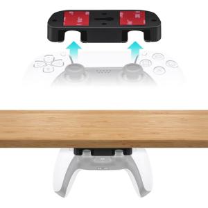 imageMcbazel Under Desk Mount for PS5PS4 Controller Table Stand Holder Compatible with PlayStation 54 Controller  Black