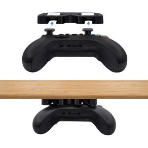 imageMcbazel Under Desk Mount for Xbox Series XS Xbox One XS Xbox One Xbox 360 Switch Pro Controller Table Stand Holder Compatible with Xbox and Switch Pro Controller  BlackBlack